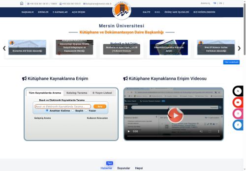 Kütüphane ve Dokümantasyon Daire Başkanlığı - MEÜ