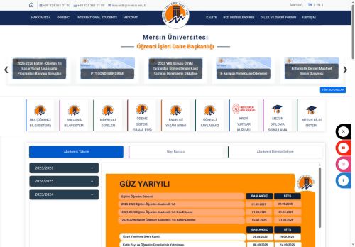 Öğrenci İşleri Daire Başkanlığı - MEÜ