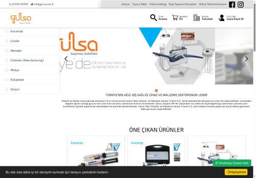 Gülsa Tıbbi Cihazlar ve Malzeme Sanayi Ticaret A.Ş. | Diş Hekimliği Ekipman ve Malzemeleri