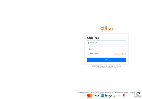 Online Tahsilat Sistemi | Giriş - Gülsa