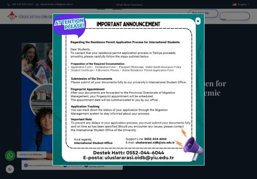 Uluslararası İlişkiler ve Değişim Programları - Yüksek İhtisas Üniversitesi