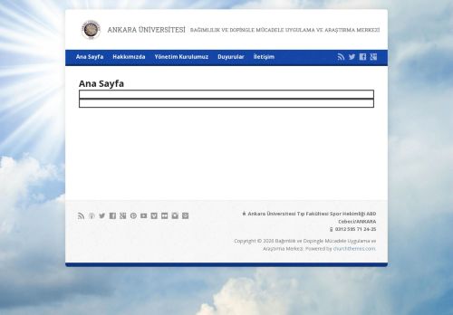 Ankara Üniversitesi - Bağımlılık ve Dopingle Mücadele Uygulama ve Araştırma Merkezi