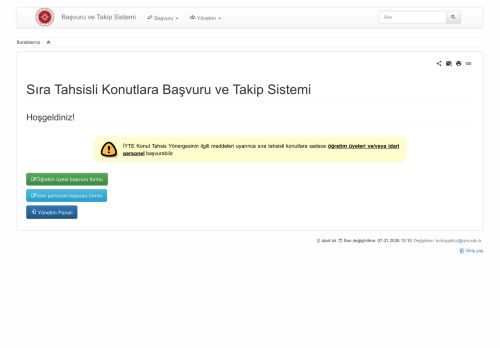 start - Başvuru ve Takip Sistemi