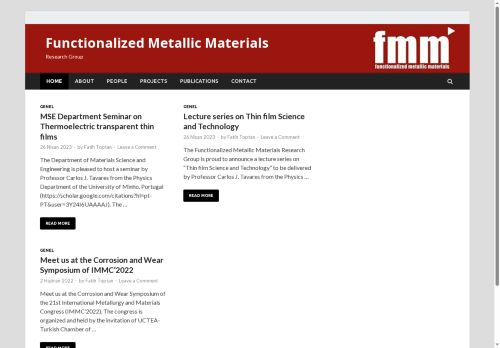 Functionalized Metallic Materials – Research Group Önizlemesi