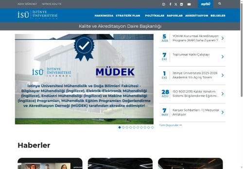 Ana Sayfa | Kalite ve Akreditasyon Daire Başkanlığı