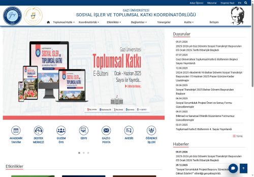 Sosyal Transkript Uygulaması | Sosyal İşler Ve Toplumsal Katkı Koordinatörlüğü | Gazi Üniversitesi Önizlemesi