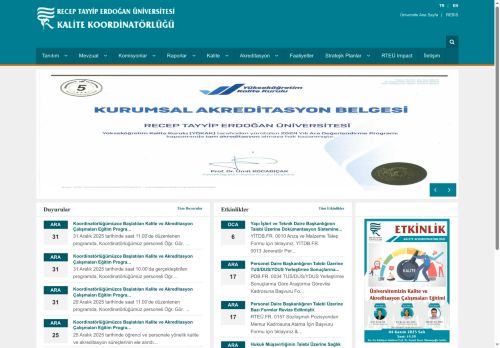 Anasayfa | Kalite Koordinatörlüğü