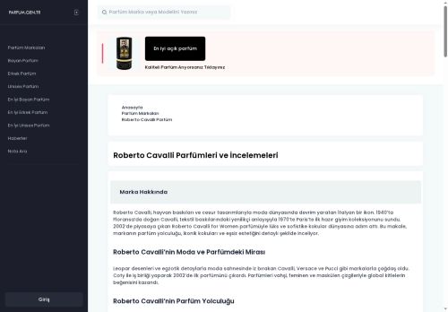 Roberto Cavalli parfüm