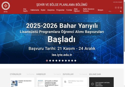 Stajlar – Şehir ve Bölge Planlama