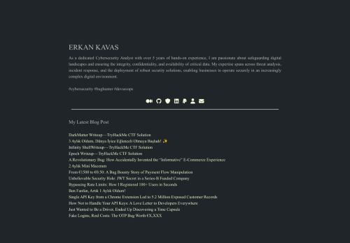 Erkan Kavas | Cybersecurity