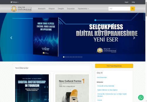 Uluslararası Yayınevi Belgesi| Selçuk Üniversitesi Yayınları