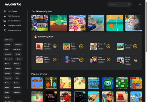 En Güzel Oyunları Oyna - Efsane Oyun Siteniz Oyunlar1.io