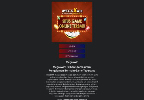 Megaxwin > Platform Game Resmi Tepercaya