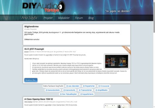 Ana Sayfa • DIY Audio Türkiye