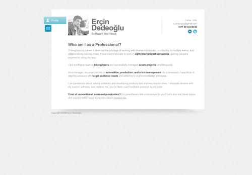 Profile - Ercin Dedeoglu