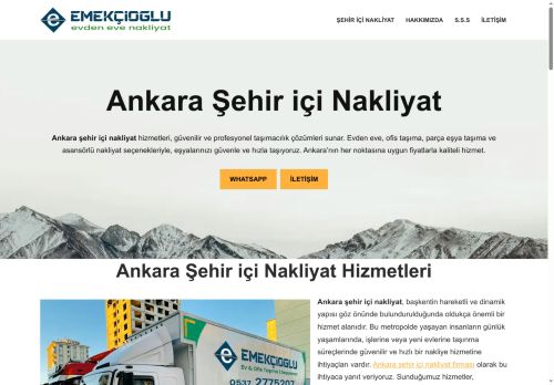 Ankara Şehir içi Nakliyat % 20 İndirimli Fiyatlar