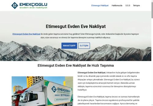 Etimesgut Evden Eve Nakliyat ile % 20 İndirimli Taşıma