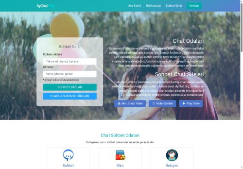 Chat Odaları, Güvenilir Sohbet Chat Siteleri | AyChat.Org