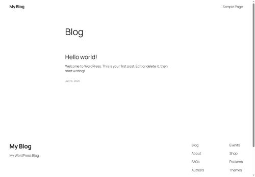 My Blog – My WordPress Blog