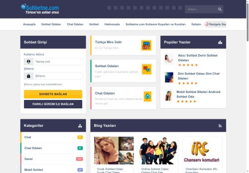 Sohbet Chat Muhabbet Mobil Sohbet Önizlemesi