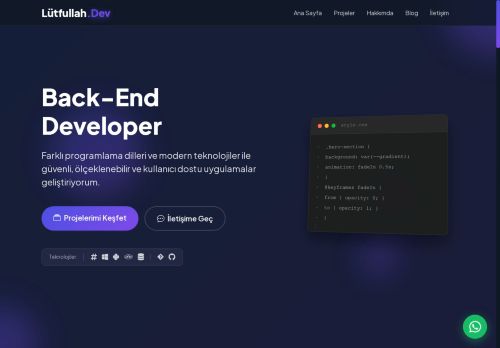 Lütfullah UYGUR - Lutfullah.Dev