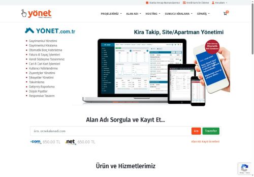 Yönet Yazılım - Ana Sayfa