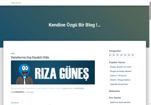 Kendine Özgü Bir Blog !... - Data Servis