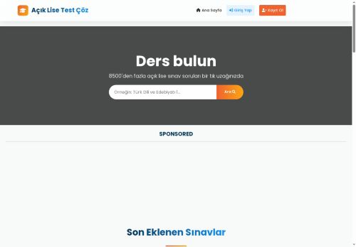 GÜNCEL 2026 - Açık Lise Çıkmış Sınav Soruları | AOL Online Test Çöz