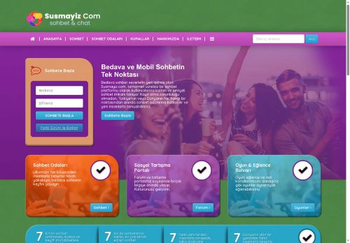 Susmayiz.com Bedava Sohbet Başlasın! Susmayiz.Com Mobil Canlı Chat Sitesi