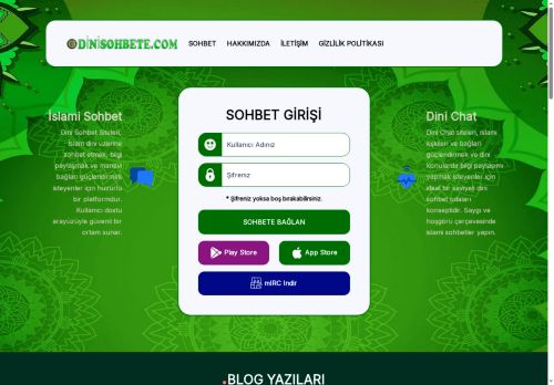 Dinisohbete.Com - İslami Sohbet Odaları Dini Chat Siteleri