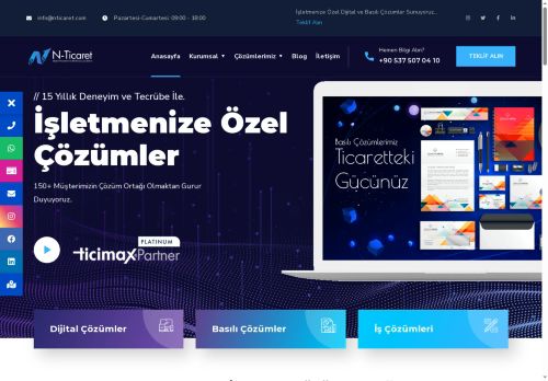 N-Ticaret | Dijital Hizmetler & Matbaa Çözümleri – Tekirdağ Web Tasarım Hizmeti, Tekirdağ Sosyal Medya Yönetimi