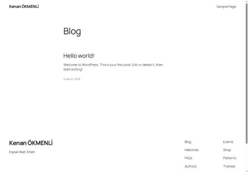 Kenan ÖKMENLİ – Kişisel Web Sitem