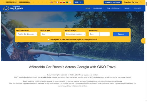 With GIKO Travel 1º - Car Rental in Tbilisi, Kutaisi, Batumi
