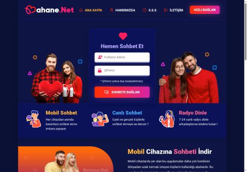 Sohbet Odaları, Sohbet Siteleri Mobil Sohbet - Bahane.Net