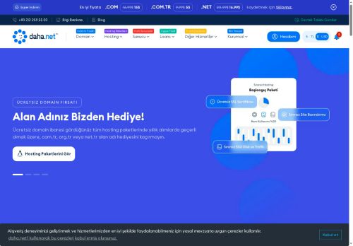 daha.net - Türkiye'nin En İyi Hosting, Domain ve Sunucu Firması