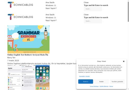TechnicaBlog - Windows 11 ve 10 Hata Çözümleri