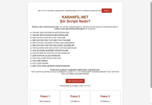 Şiir Scripti - karanfil.net