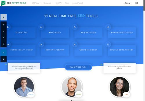 #1 Free SEO & AI Tools → SEO Review Tools