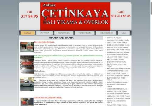 Altındağ Halı Yıkama Koltuk Yıkama Fabrikası | Çetinkaya Halı Yıkama