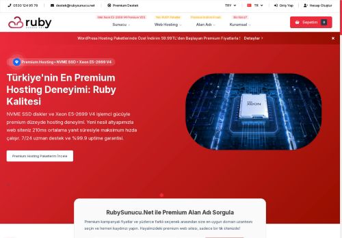 Türkiye Lokasyon E5-Xeon 2699 v4  VDS Kirala & NVMe Hosting | RubySunucu
