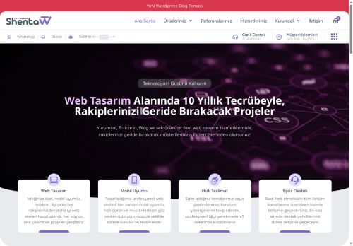 Web Tasarım ve Yazılım Hizmetleri - Shentaweb