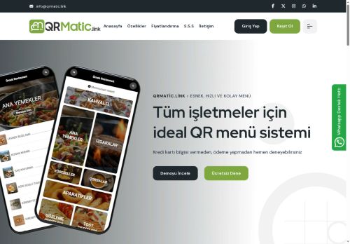 Karekod Menü - QrMatic.Link - QR Menü