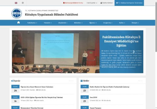 Kütahya Uygulamalı Bilimler Fakültesi