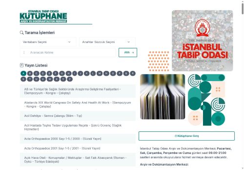 İstanbul Tabip Odası Kütüphanesi