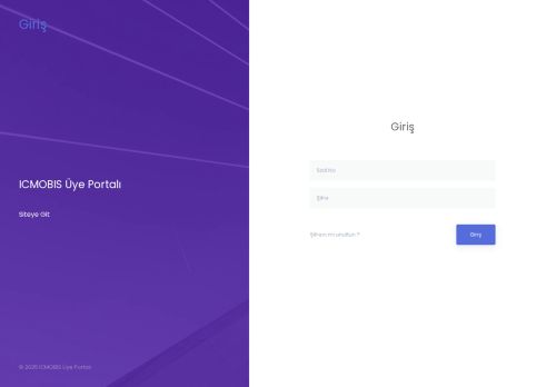 Giriş - ICMOBIS Üye Portalı