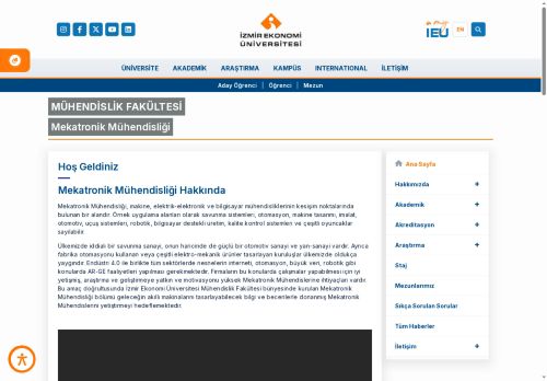 Mekatronik Mühendisliği | İzmir Ekonomi Üniversitesi