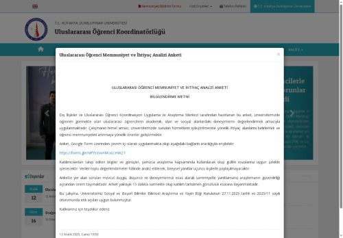 Uluslararası Öğrenci Koordinatörlüğü