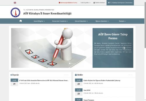 AÖF Kütahya İl Sınav Koordinatörlüğü