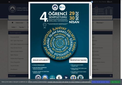 İlahiyat Fakültesi - Temel İslam Bilimleri Bölümü "İlim Mahfili" Programları başladı - KLU