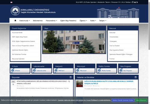 Sağlık Hizmetleri Meslek Yüksekokulu - SAĞLIK HİZMETLERİ MESLEK YÜKSEKOKULUNDA ACİL DURUM PLANI HAZIRLANDI - KLU